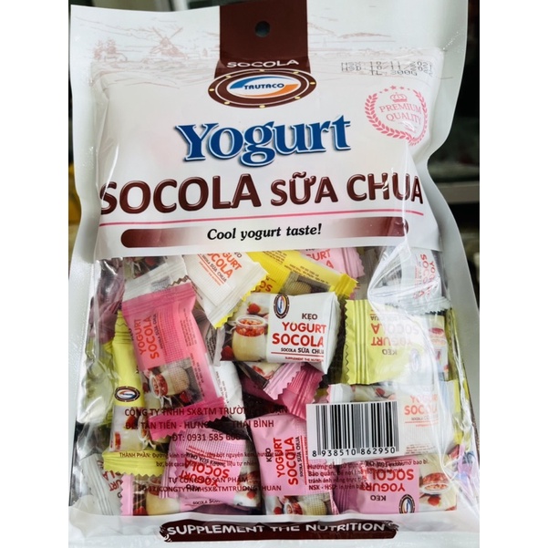 [Mã 255FMCGSALE giảm 8% đơn 500K] Kẹo Yogurt Socola Sữa Chua Túi 300G (GiònThơm)