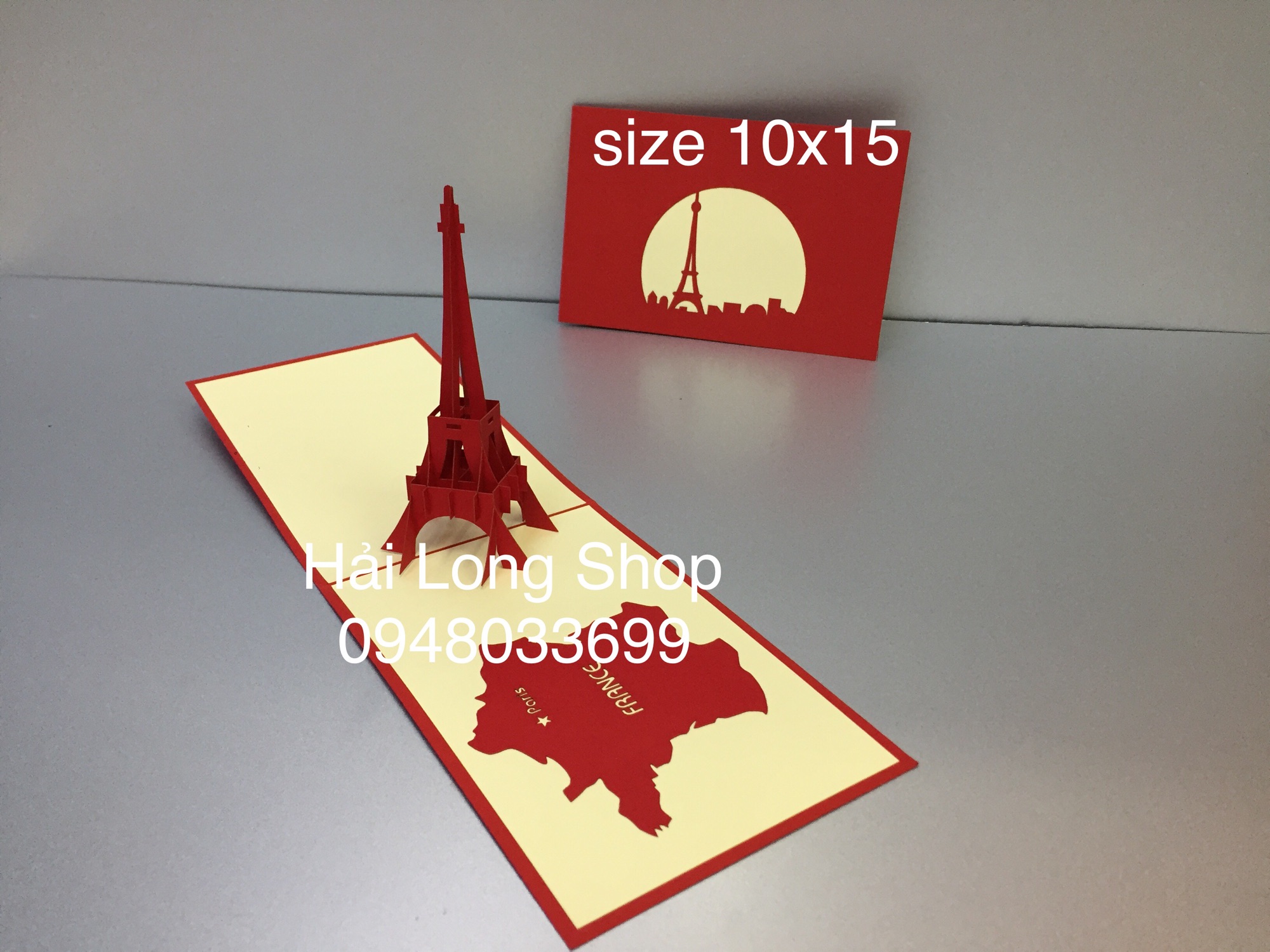 Tháp Eiffel - Pháp - France - Thiệp 3D