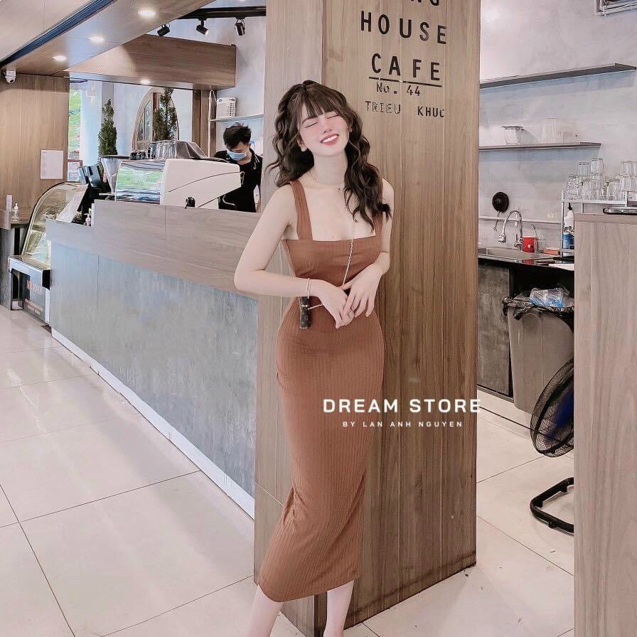 Đầm 2 dây form dài, đầm nữ maxi bảng to (Freesize)