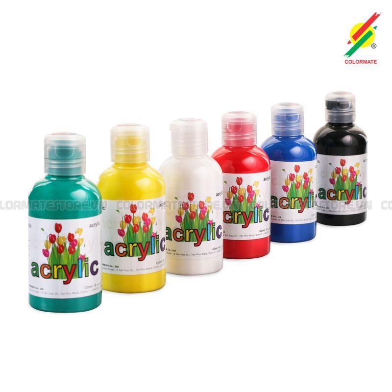 Bộ 6 chai màu vẽ ACRYLIC 120ml
