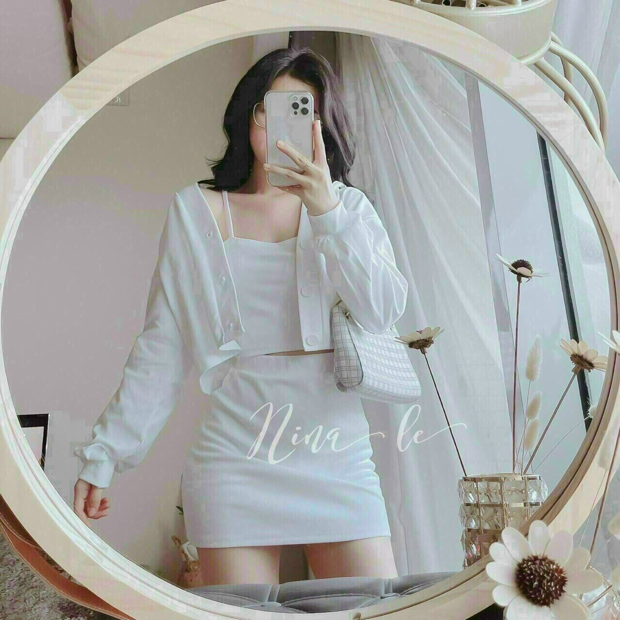 Sét 3 món siêu cute ( áo trong có mút ) kèm chân váy mini dễ thương