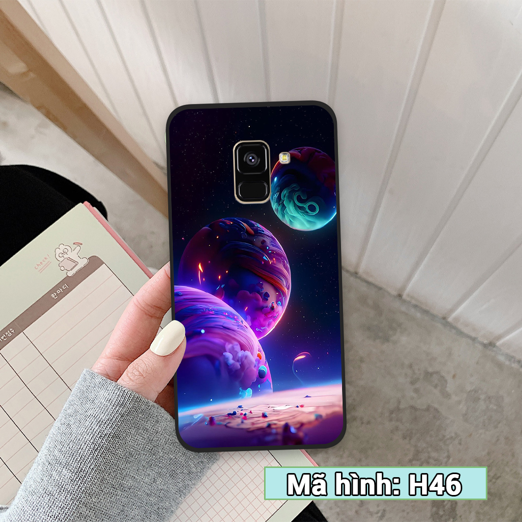 Ốp lưng Samsung Galaxy A8 2018 / A8 Plus / A8+, ốp điện thoại samsung hình bầu trời, cô gái đáng yêu