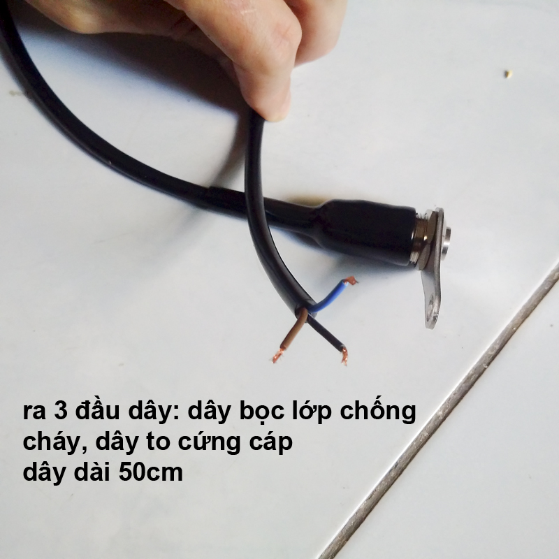 Công Tắc Led inox chân ốc cho xe máy NK071
