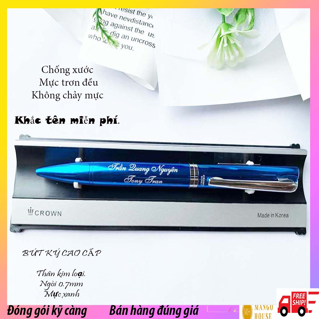 Bút ký cao cấp - Miễn phí khắc bút laser, dạng bút bi, Phù hợp làm quà tặng, ngòi kim cương, sang trọng, chống xước, mực ra trơn đều- Tặng kèm hộp đựng sang trọng- Mango house shop- Bút ký, bút bi cao cấp, bút quà tặng, bút ký parke