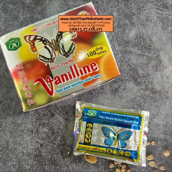 Bột thơm Vani Con Bướm Vianco (Gói 10 ống nhỏ)