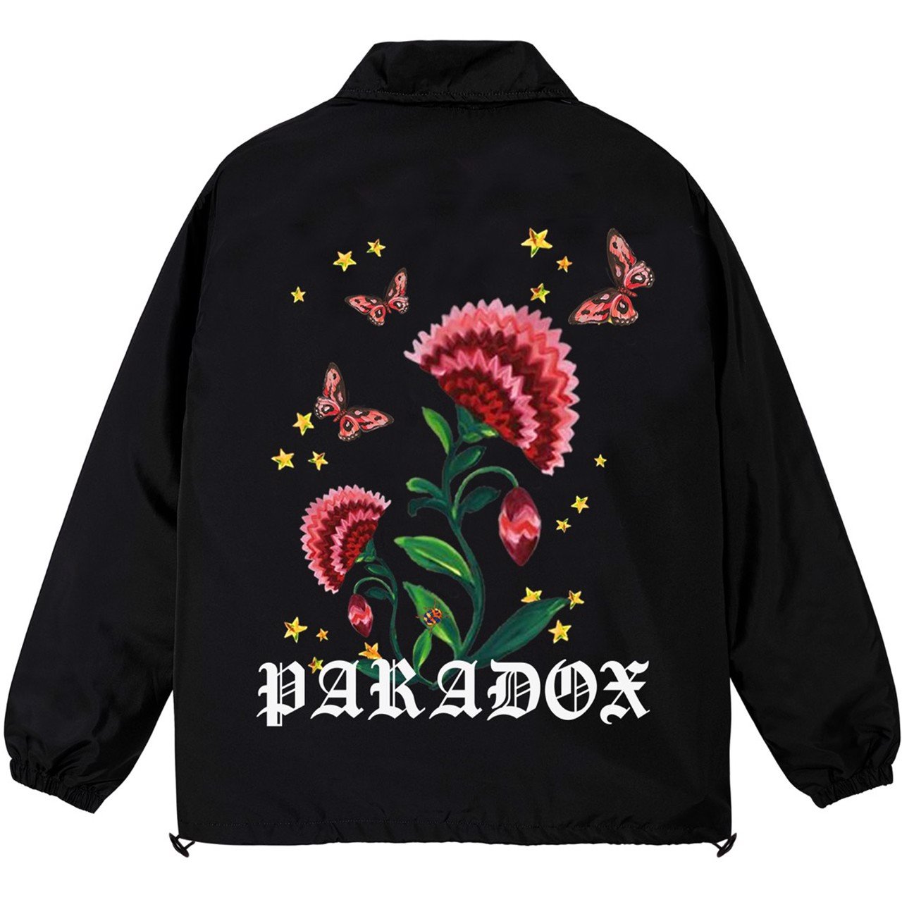 PARADOX Áo khoác dù BUTTER FLOWER OVER-PRINTED JACKET