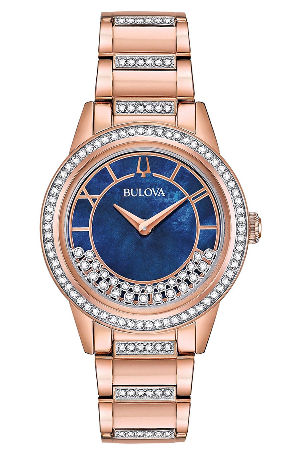 Bulova nữ 98l247 turnstyle swarovski crystals watch 33mm