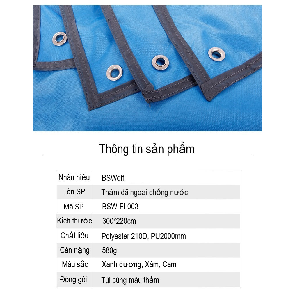 Thảm dã ngoại chống nước BSW-FL001 (CHÍNH HÃNG)