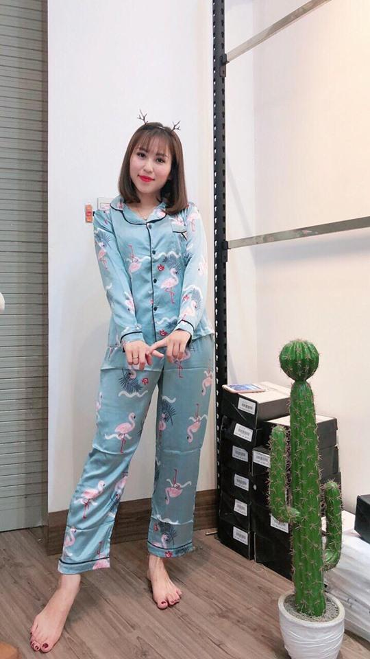 Bộ pizama lụa cao cấp (ảnh thật)