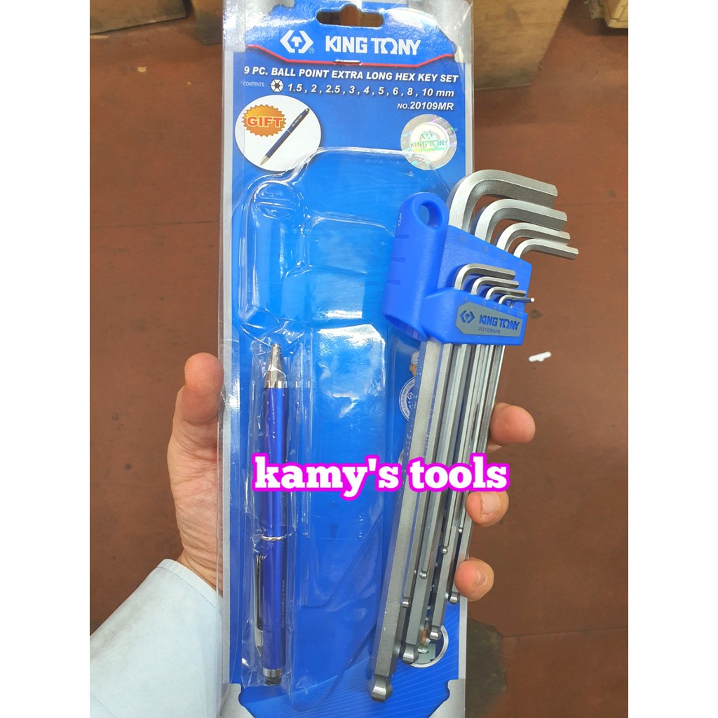 Bộ lục giác bi hoặc bông Kingtony 9 cây (tặng kèm bút) 20109MR hoặc 20319PR ( giá bán 1 bộ)