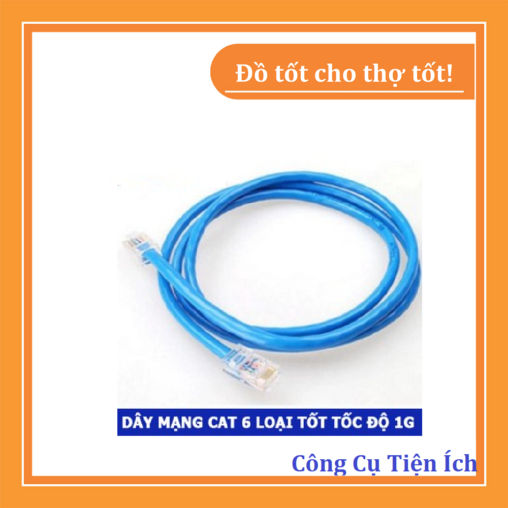 1 mét - Dây cáp mạng bấm sẵn 2 đầu bán theo mét - Cáp kết nối mạng Cat 6e tốc độ cao