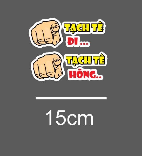 Sticker tạch tè hông dán xe ô tô, nhãn dán, decal