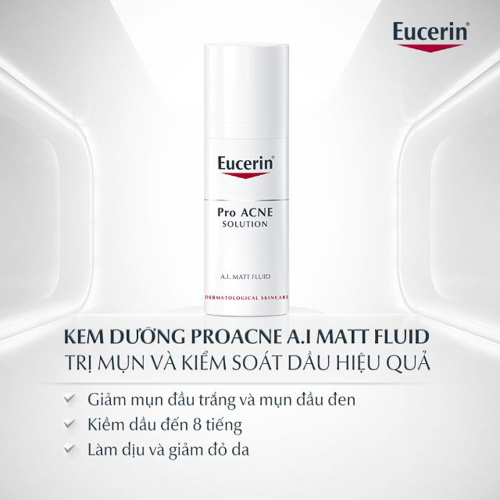 HOÀN TIỀN 20% - Kem Dưỡng Eucerin A.I MATT Fluid Pro Acne Solution