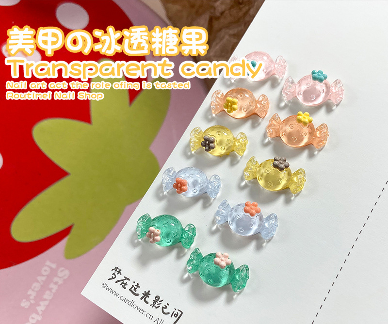 Set 10 charm kẹo trang trí móng