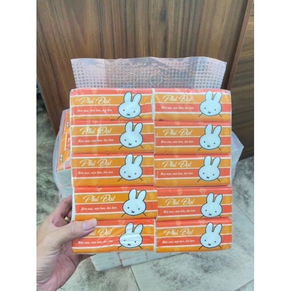 10 GÓI KHĂN GIẤY RÚT KHÔ PHÚ ĐẠT ,,