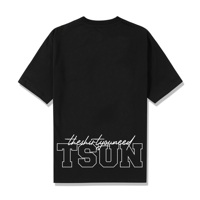 Áo thun TSUN Sig 2 - Black unisex nam nữ