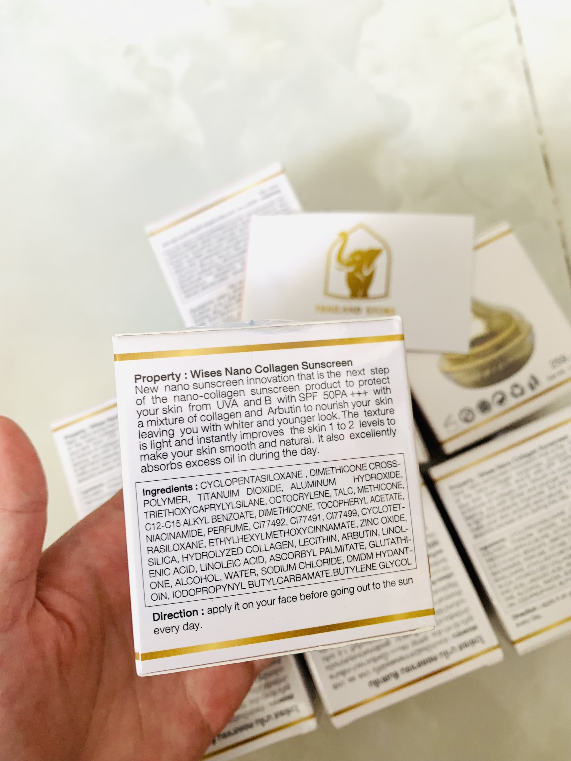Kem chống nắng Wise Nano Collagen thái lan