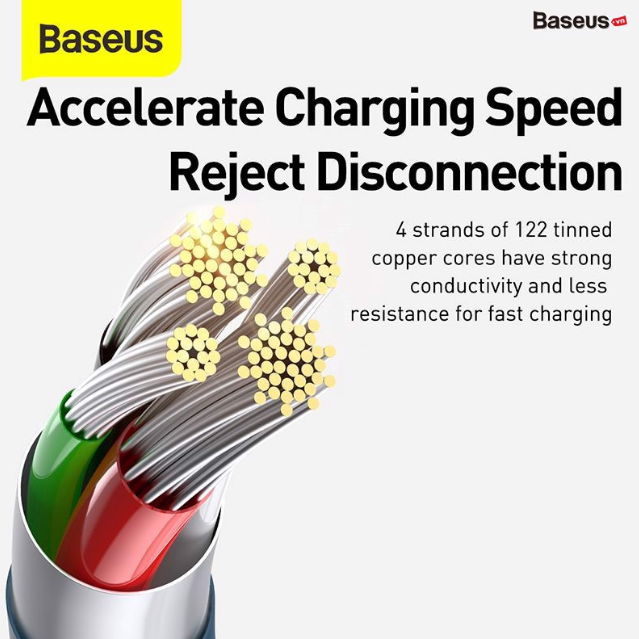 Cáp sạc 3 đầu Baseus Superior Series 3 in 1 (USB to Type C+ IP + Micro USB, 3.5A/ 1.5m, TPE Fast Charging Data Cable)