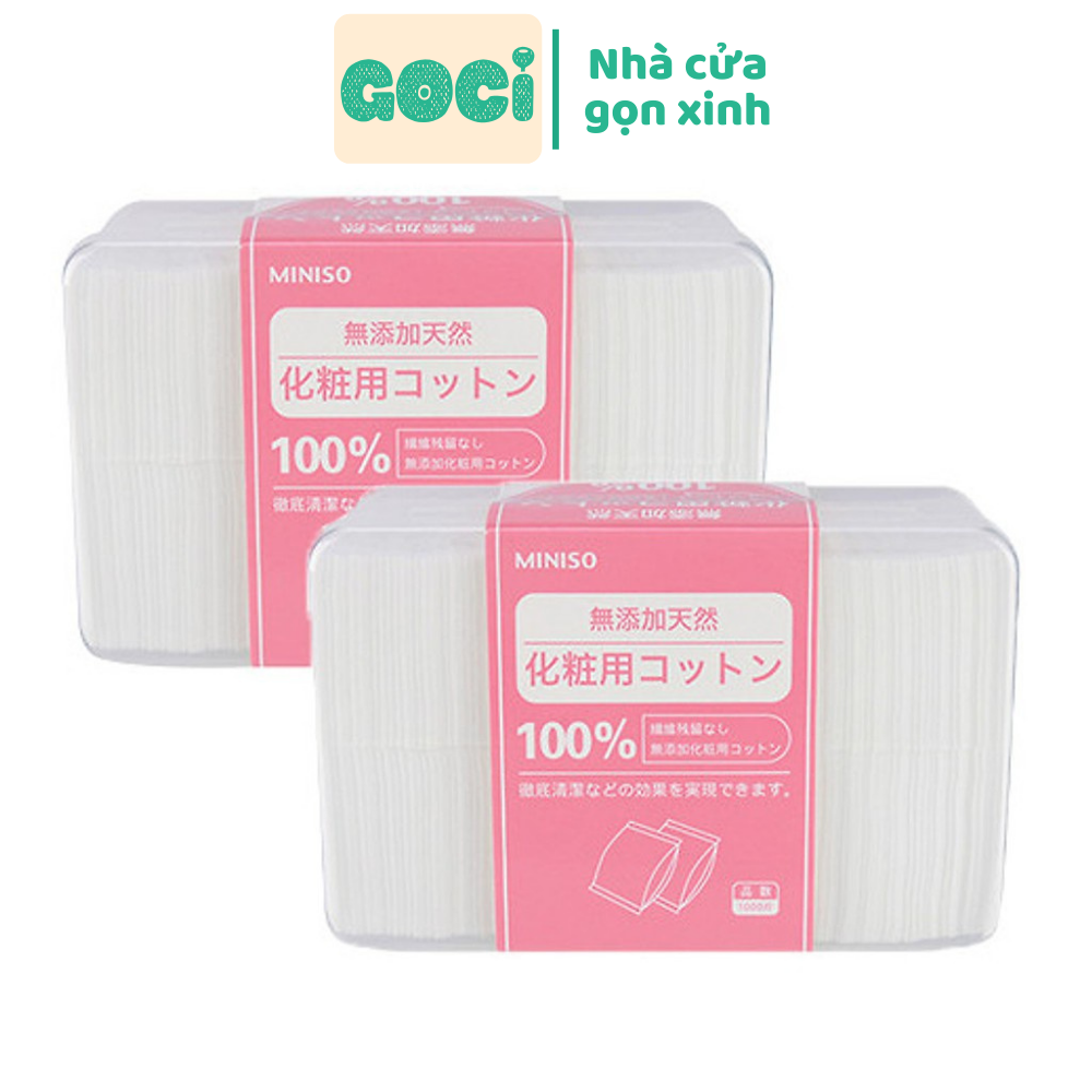 Bông tẩy trang miniso nhật bản 1000 miếng