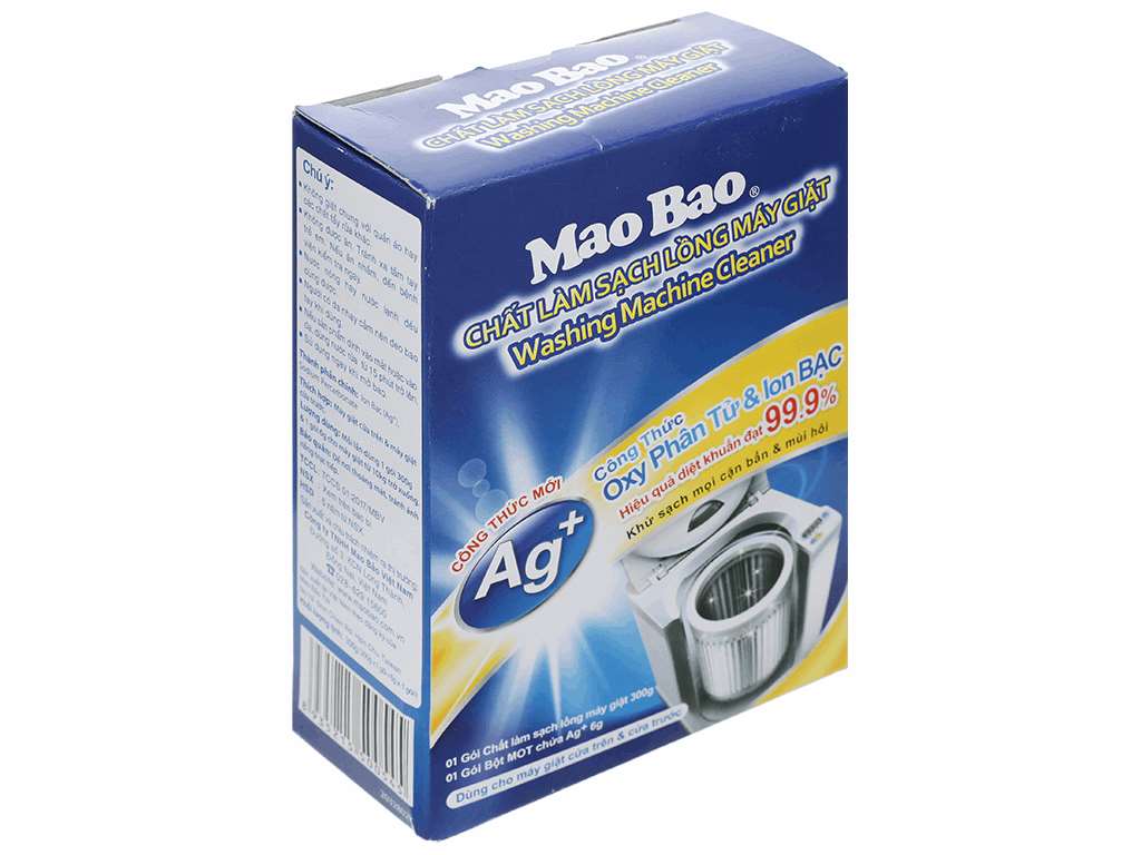 Bột vệ sinh lồng máy giặt Mao Bao Oxy phân tử & Ag+ 300g