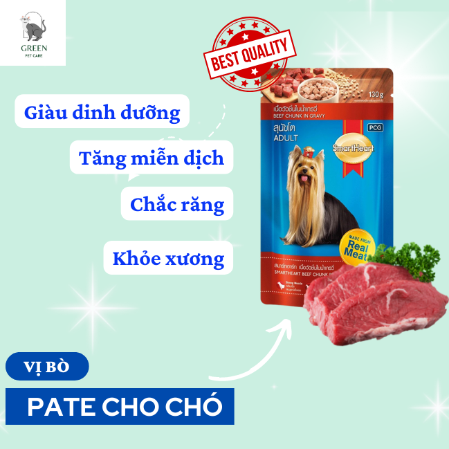 Pate cho chó Smartheart đủ vị - Gói 130gr