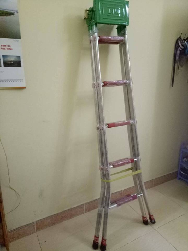 Thang inox chữ A cao 2m