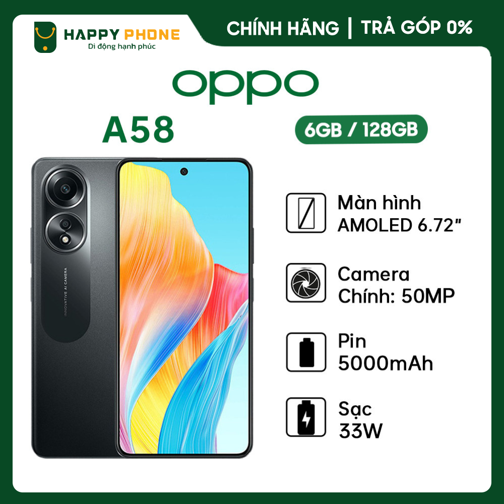 Điện thoại oppo a58 - hàng chính hãng