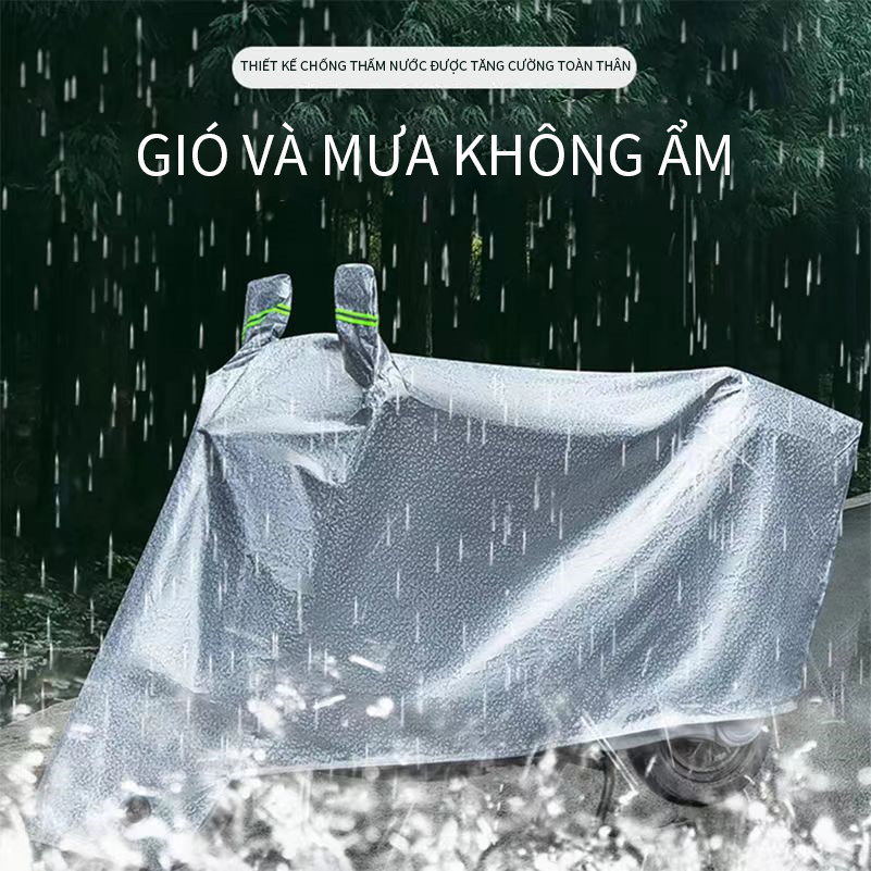 Sakora Bạt Trùm Xe Áo che nắng mưa xe máy Tấm Phủ Che Nắng
