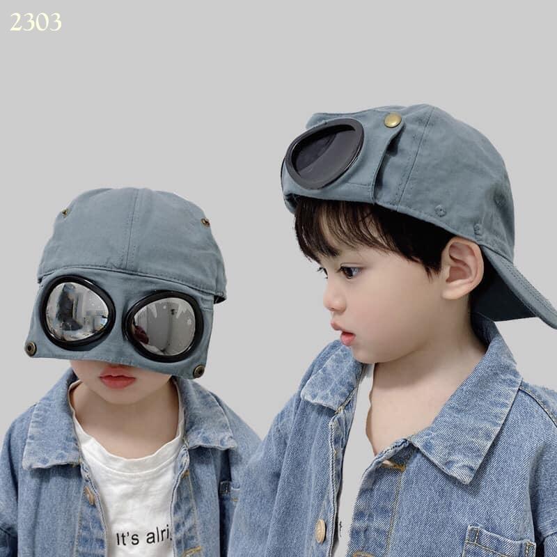 Mũ lưỡi trai ,nón lưỡi trai mũ kết cho bé kèm kính mũ kèm kính phong cách Hàn Quốc cực xinh hàng Quảng Châu loại 1