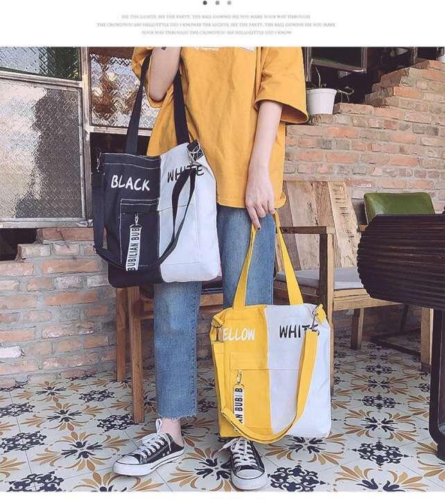 Túi tote thời trang phối màu living