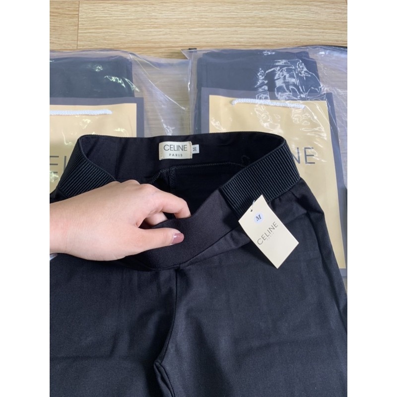 【HOT SALE】 Quần Legging Cạp Cao Phối Chun [ Kèm Túi Giấy