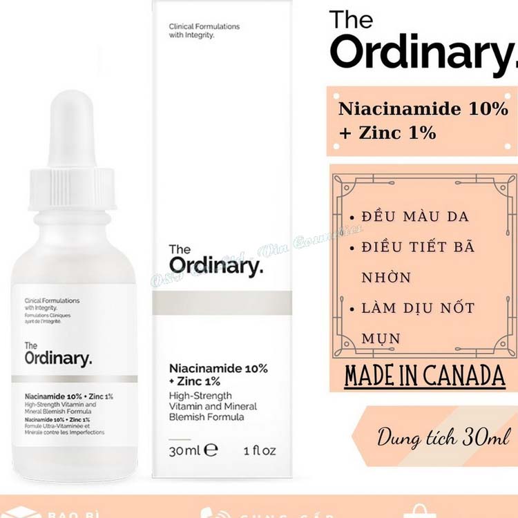 Serum mụn thâm dưỡng da ordinary niacinamide 30ml - Canada