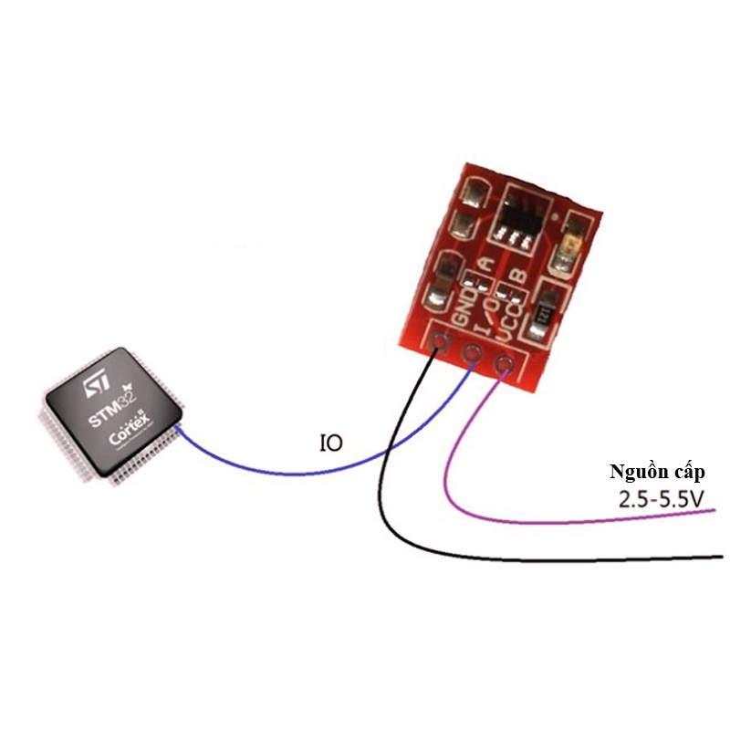 Nút cảm ứng điện dung 1 chạm TTP223 - Touch Sensor