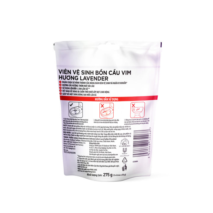 [HCM GIAO 2H]Combo 5 vỉ tẩy bồn cầu Vim Power 5 - 275G (5x55G)