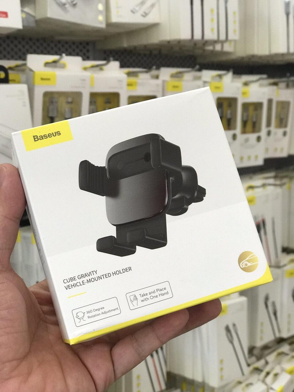 Giá đỡ điện thoại Baseus Cube Gravity cho điện thoại từ 4.7 đến 6.6 inch trên xe ô tô
