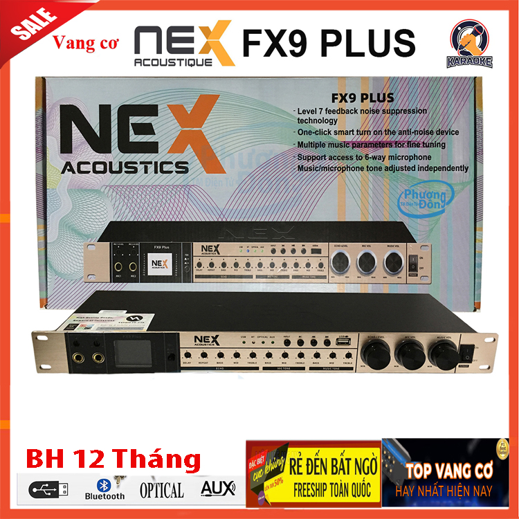 [ CHÍNH HÃNG NEX ] Vang Cơ NEX FX9 Plus Chất Liệu Nhôm Cao Cấp Nâng Cấp Thêm Cổng AUX2 So Với Vang NEX FX8 Reverb Rất Dễ Hát Chức Năng Chống Hú FBX Cực Tốt Vang Cơ Hay Nhất Của VN MÀ GIÁ RẺ Vang Cơ Lai Số Kết Nôi Bluetooh