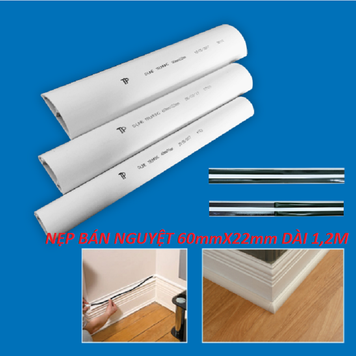[HCM]NẸP BÁN NGUYỆTNẸP SÀN 60mmX22mm DÀI 1,2M TIẾN PHÁT