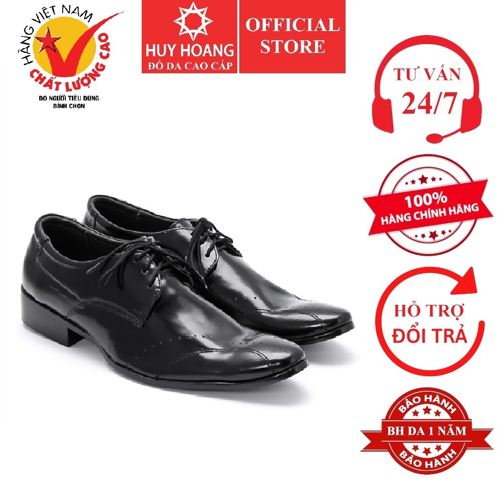 Fashion men's cowhide black shoes hk7102