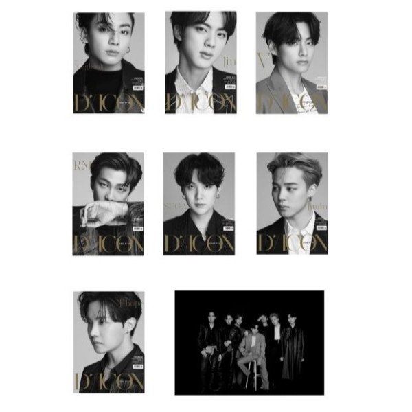 Set 7 card ảnh nhóm nhạc BTS ver DICON 2 mặt các thành viên m02
