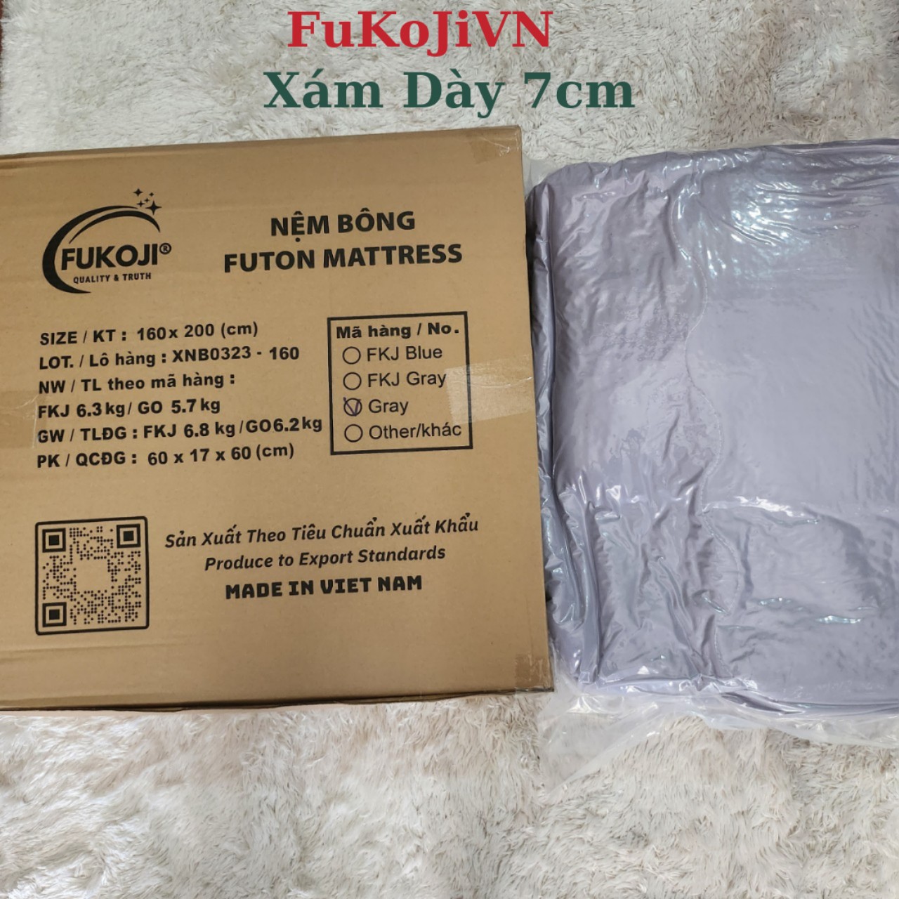 Nệm bông trải sàn , Nệm bông xuất Nhật , Nệm FUKOJI ,kích thước (1M,1M2,1M4,1M6,1M8)X2M
