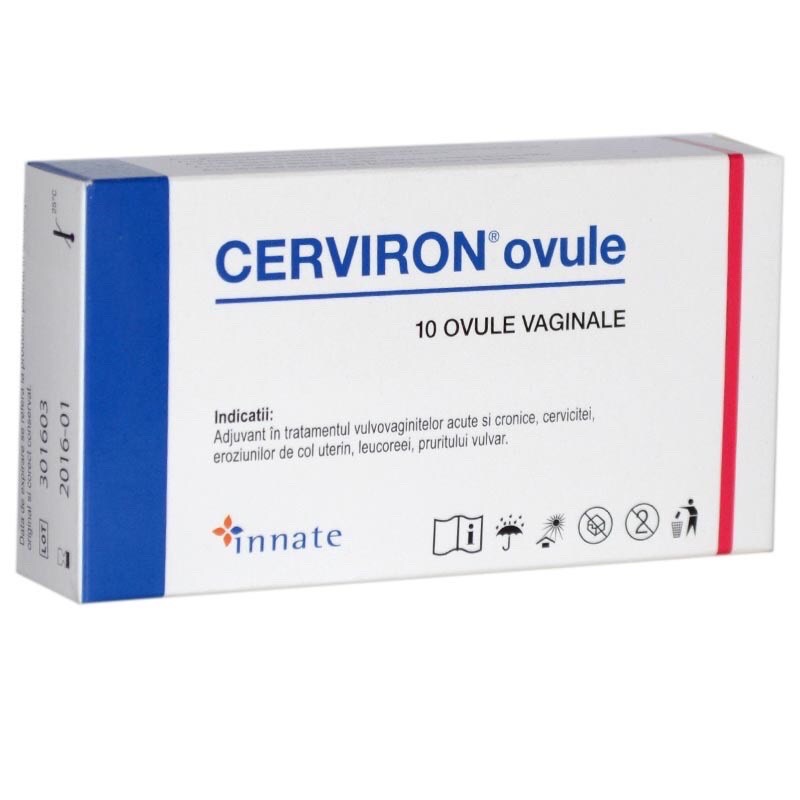 Cerviron hỗ trợ vệ sinh phụ nữ - hộp 10 viên