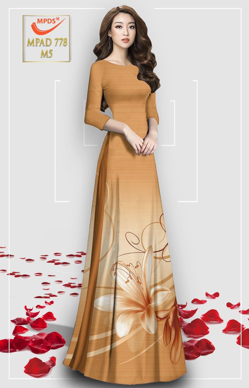 Vải áo dài in 3D VT