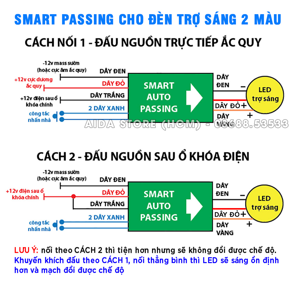 Mạch Smart Auto Passing (SAP) dùng Relay rời cho đèn trợ sáng