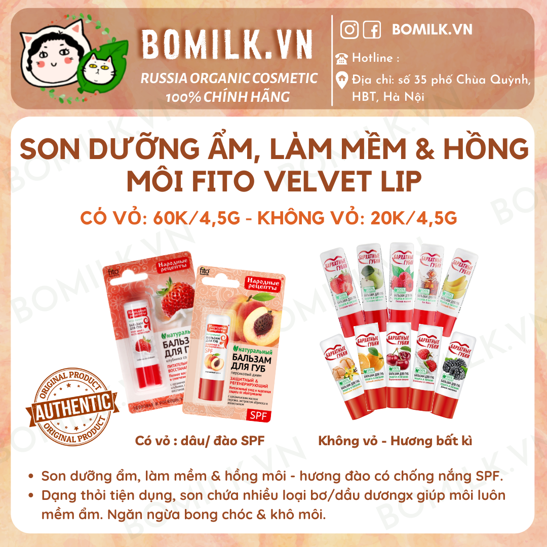 Son dưỡng ẩm mềm môi Fito Cosmetic