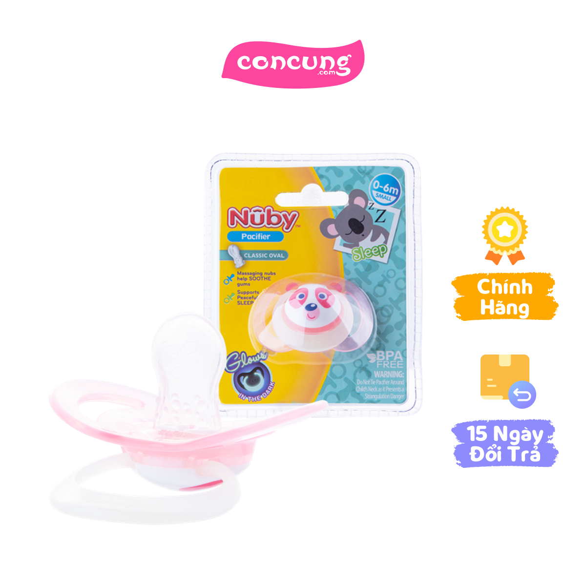 Ty ngậm chỉnh nha Nuby Silicone Ovan