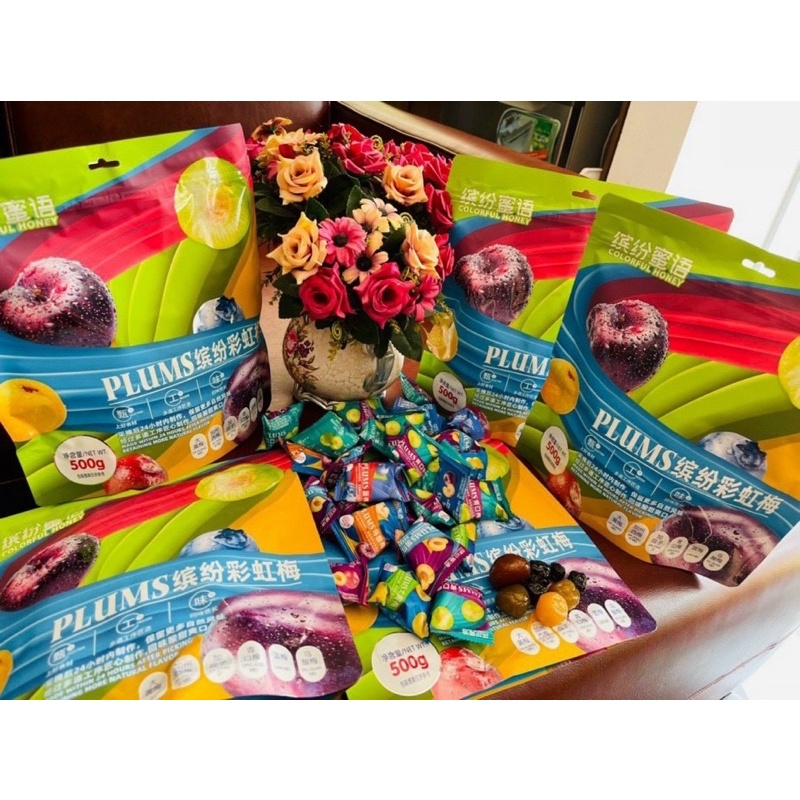 Ô mai mận Plums mix vị gói 500gr