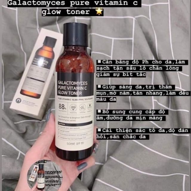 Toner Some By Mi Galactomyces Pure Vitamin C Glow - Cho Làn Da Sáng Khỏe Ngừa Nám Tàn Nhang Cam Kết Sản Phẩm Đúng Mô Tả Chất Lượng Đảm Bảo An Toàn Đến Sức Khỏe Người Sử Dụng