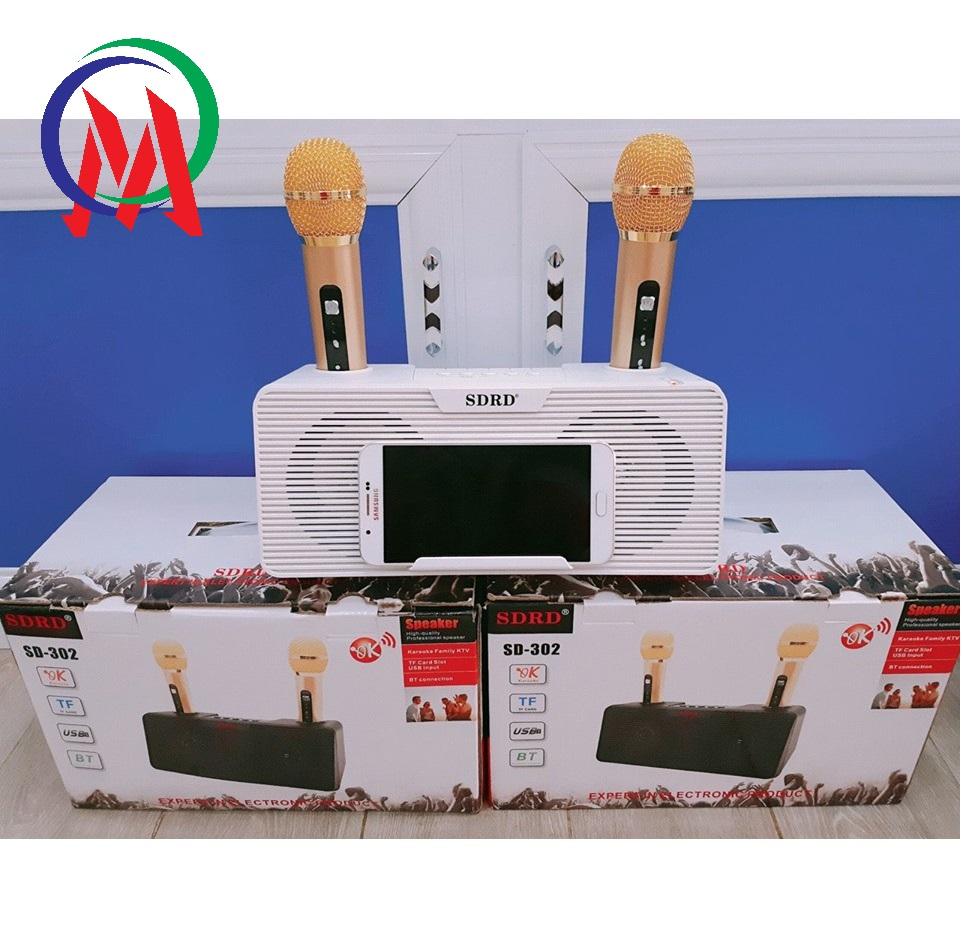 LOA KARAOKE BLUETOOTH SDRD SD-302 TẶNG 2 MIC KHÔNG DÂY SIÊU HAY