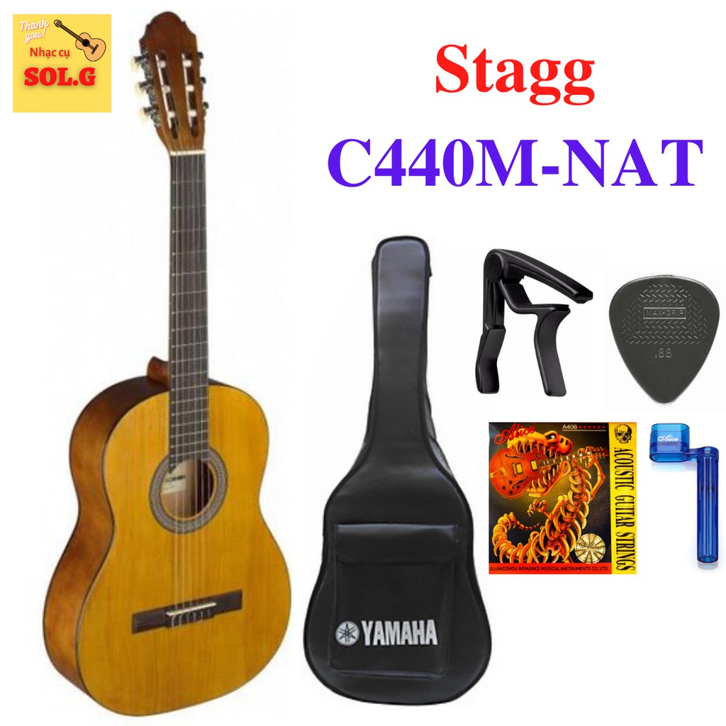 Guitar classic stagg c440m nat nhập khẩu bỉ - phân phối sol.g