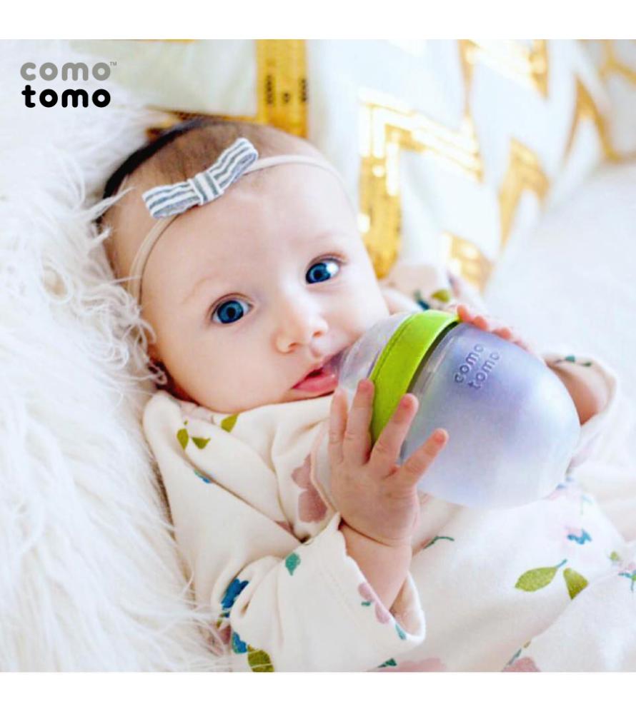 Bộ 2 bình sữa Comotomo 150ml (Hồng)